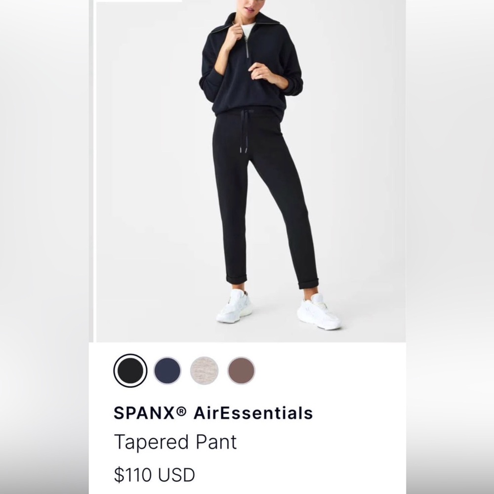 SPANX AirEssentials Black Tapered Joggers